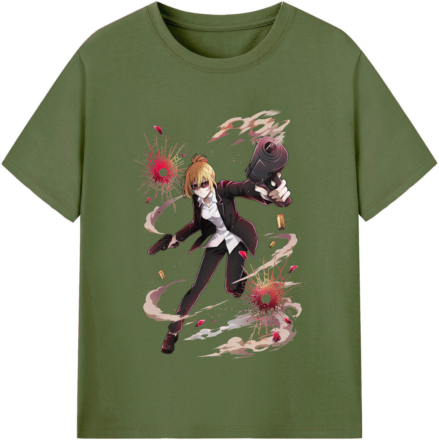 （画像用） 文豪ストレイドッグス Bungo Stray Dogs 綿100％半袖Tシャツ（フロントプリント）